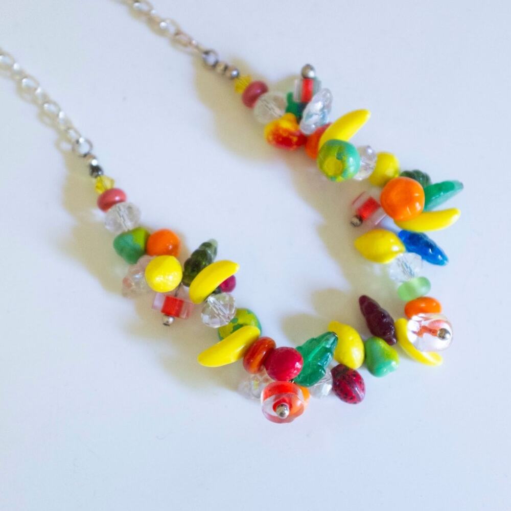 Glass Fruit Bead Necklace | Vintage